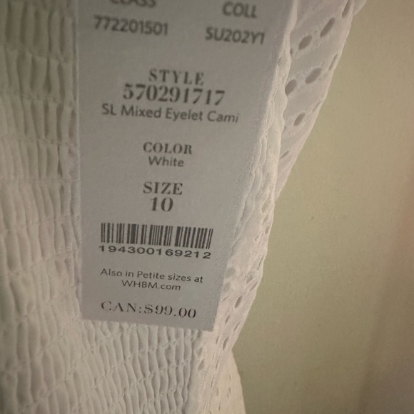 White House Black Market White Asymmetrical Peplum Camisole - Picture 4 of 4